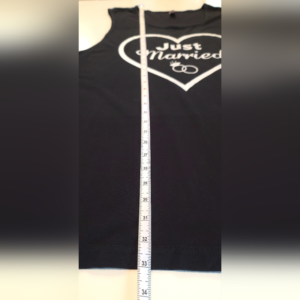 Matching “Just Married” Hubby & Wifey Black Shirts Set of 2 Plus Size XXL 18/20 - Picture 10 of 16